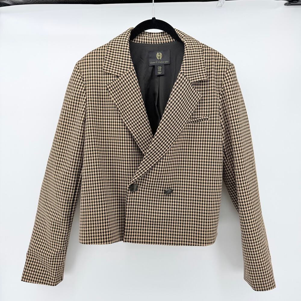 House of Harlow 1960 Houndstooth Blazer M dark academia preppy equestrian